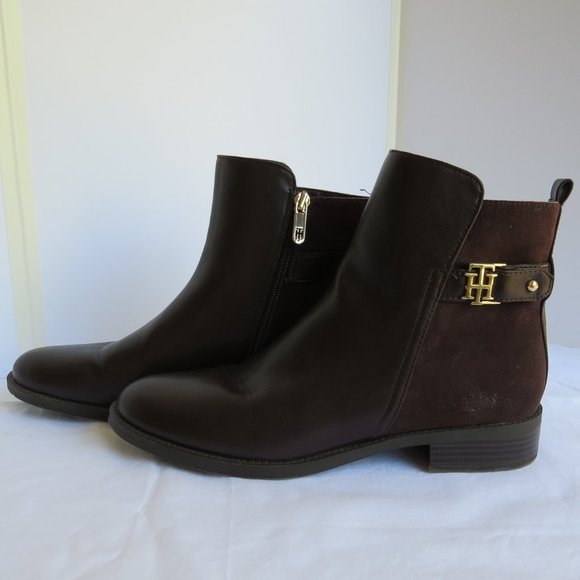 Tommy Hilfiger Short Boots Dk. Brown  SZ 8.5  NWOT - Picture 4 of 11
